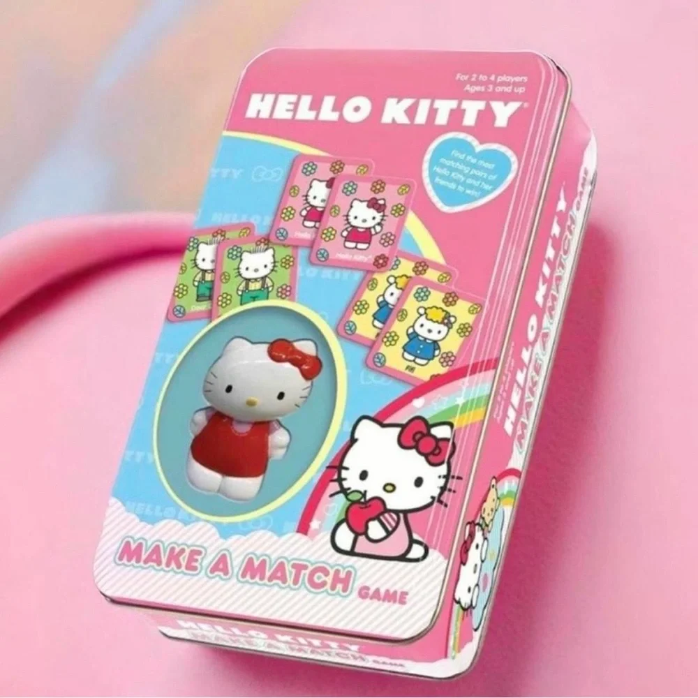 Kawaii Hello Kitty Polka Dots Mini Backpack Pins Memory Game Bundle Kidcore Gift